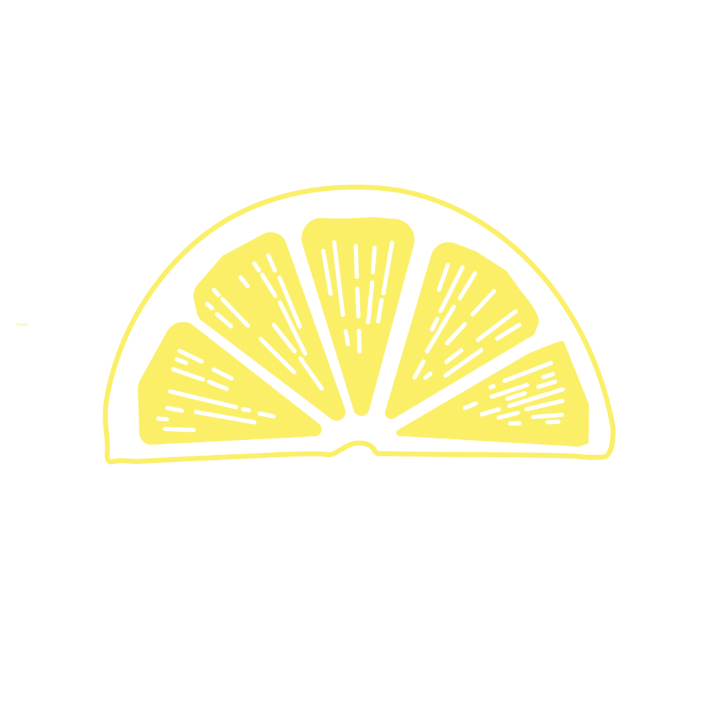 Un élément de mon logo en forme de tranche de citron.